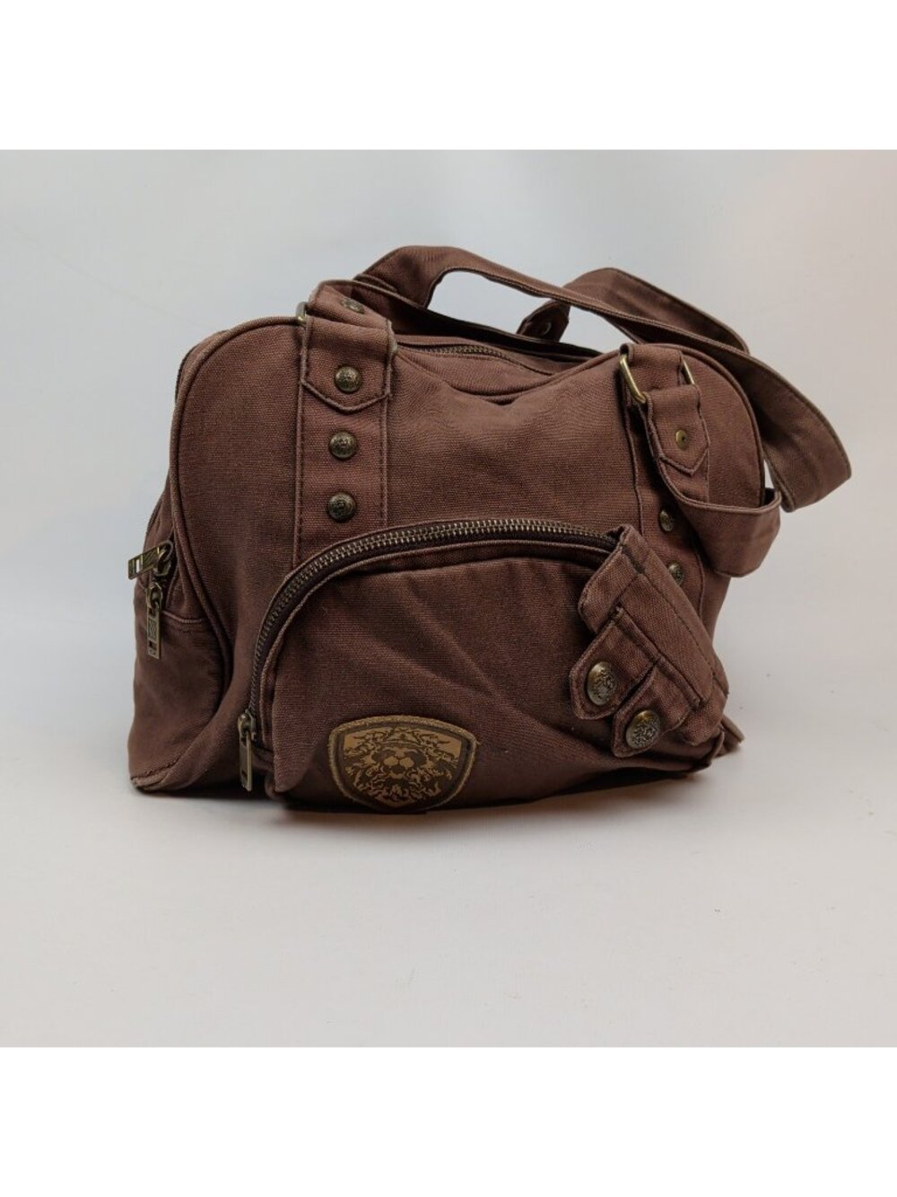 Vintage Y2K Oakley Software Brown Canves SteamPunk Military Mulit-Pocket Grunge
